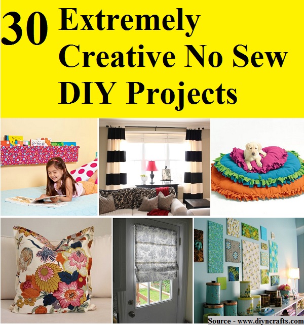 30 Extremely Creative No Sew DIY Projects