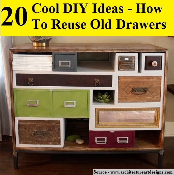 20 Cool DIY Ideas How To Reuse Old Drawers