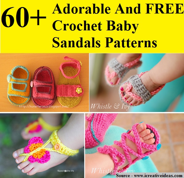 60+ Adorable And FREE Crochet Baby Sandals Patterns
