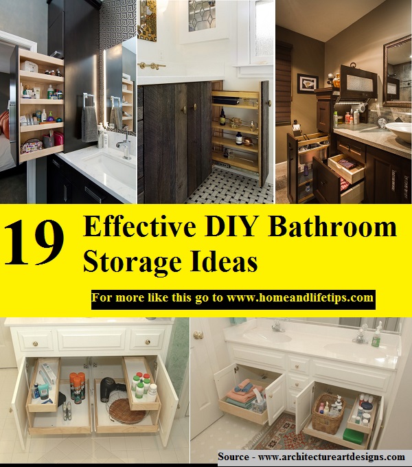 19 Effective DIY Bathroom Storage Ideas