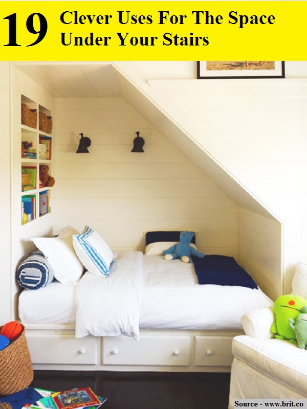19 Clever Uses For The Space Under Your Stairs
