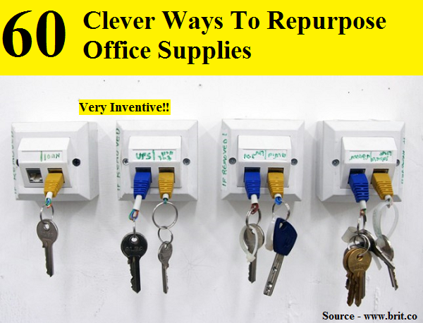 60 Clever Ways To Repurpose Office Supplies