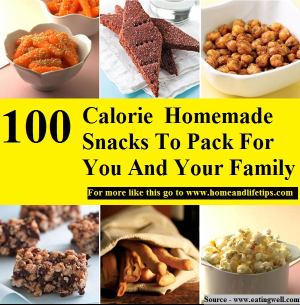 100 Calorie  Homemade Snacks To Pack For You And Your Family