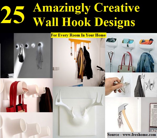 25 Amazingly Creative Wall Hook Designs