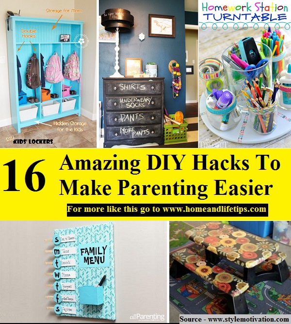 16 Amazing DIY Hacks To Make Parenting Easier