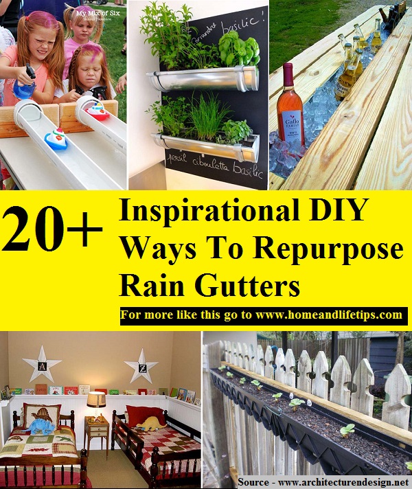 20+ Inspirational DIY Ways To Repurpose Rain Gutters