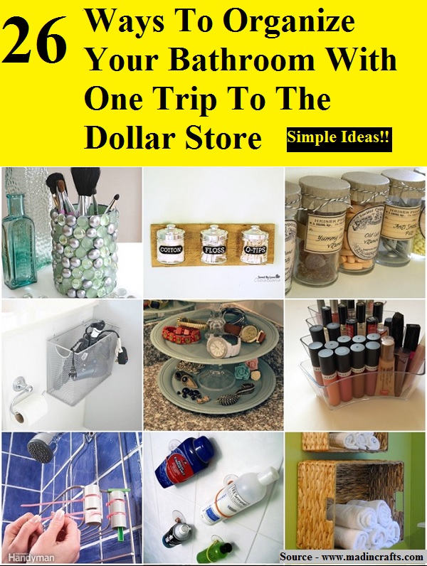 26 Ways To Organize Your Bathroom With One Trip To The Dollar Store