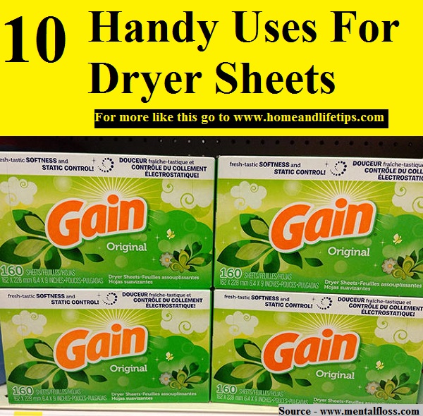 10 Handy Uses For Dryer Sheets