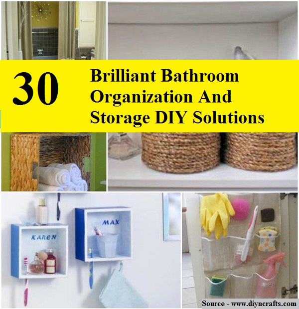 30 Brilliant Bathroom Organization and Storage DIY Solutions