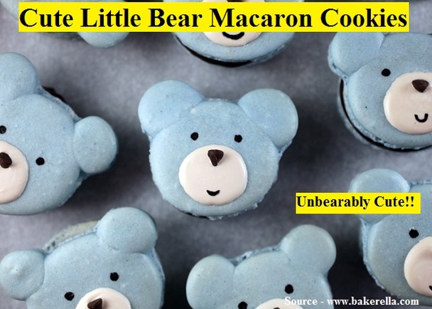 Cute Little Bear Macaron Cookies