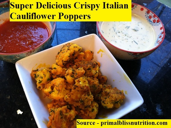 Super Delicious Crispy Italian Cauliflower Poppers