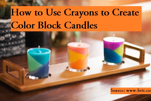 How to Use Crayons to Create Color Block Candles