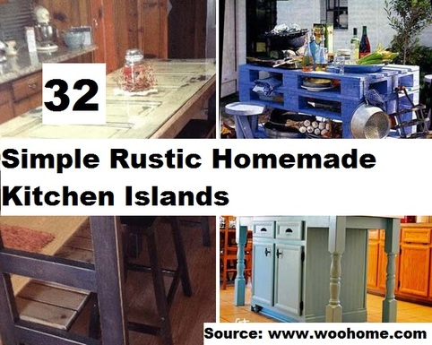 32 Simple Rustic Homemade Kitchen Islands