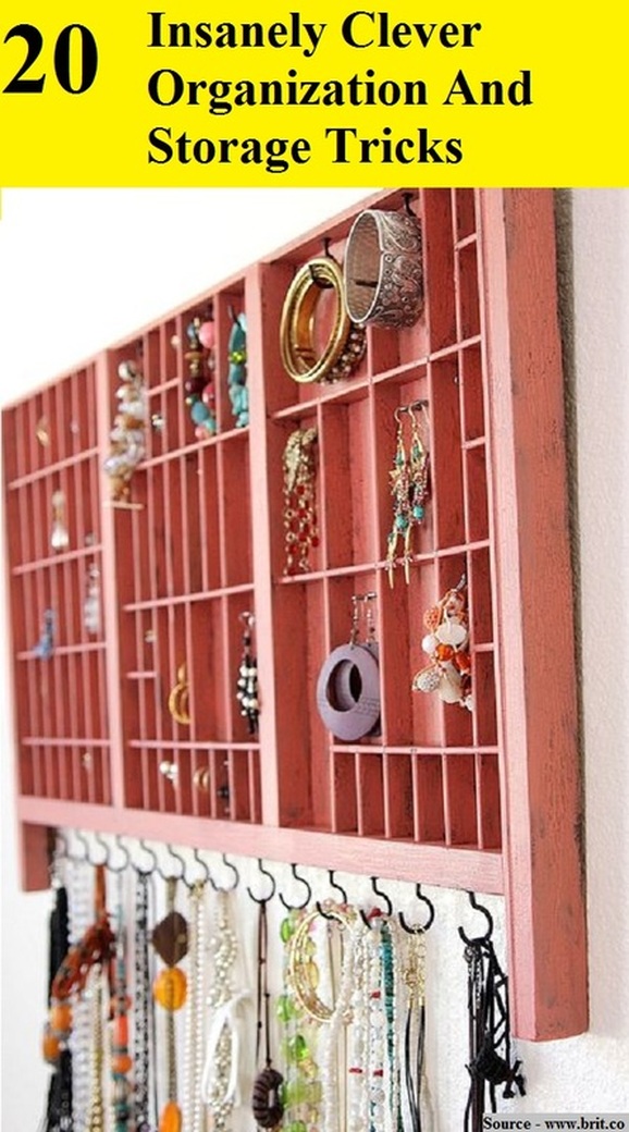 20 Insanely Clever Organization And Storage Tricks