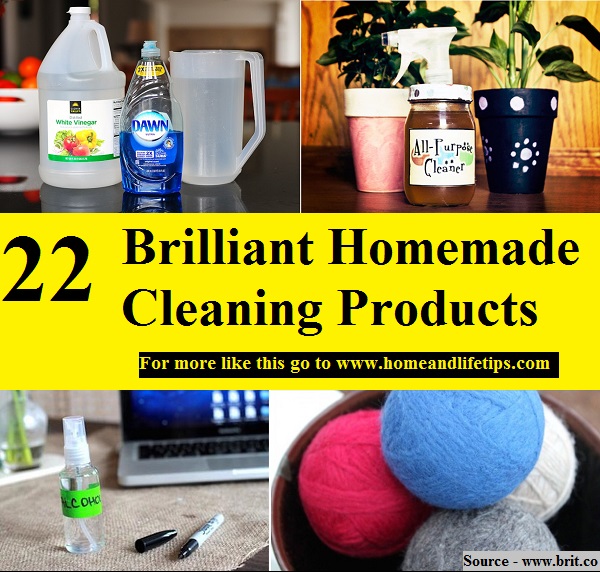 22 Brilliant Homemade Cleaning Products