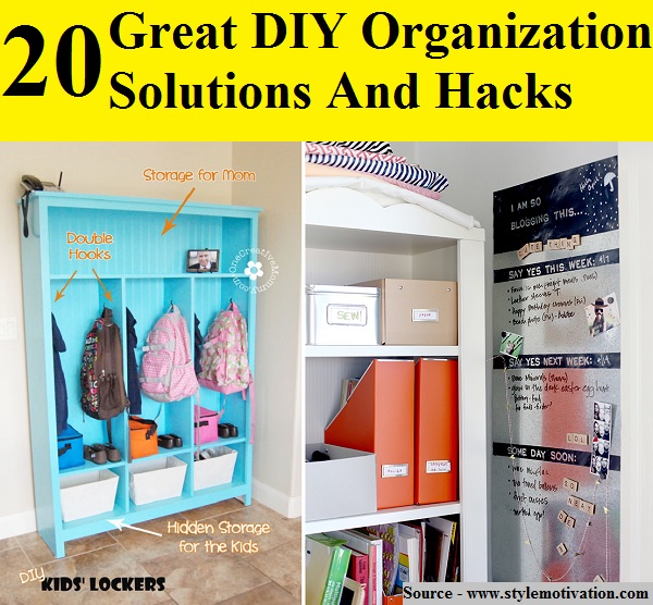 20 Great DIY Organization Solutions And Hacks