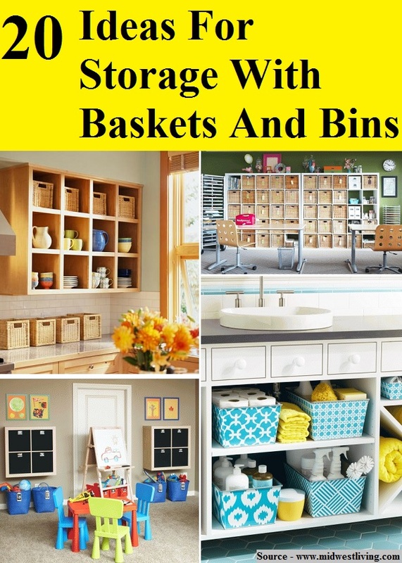 20 Ideas For Storage With Baskets And Bins