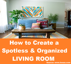 How to Create a Spotless and Organized Living Room 