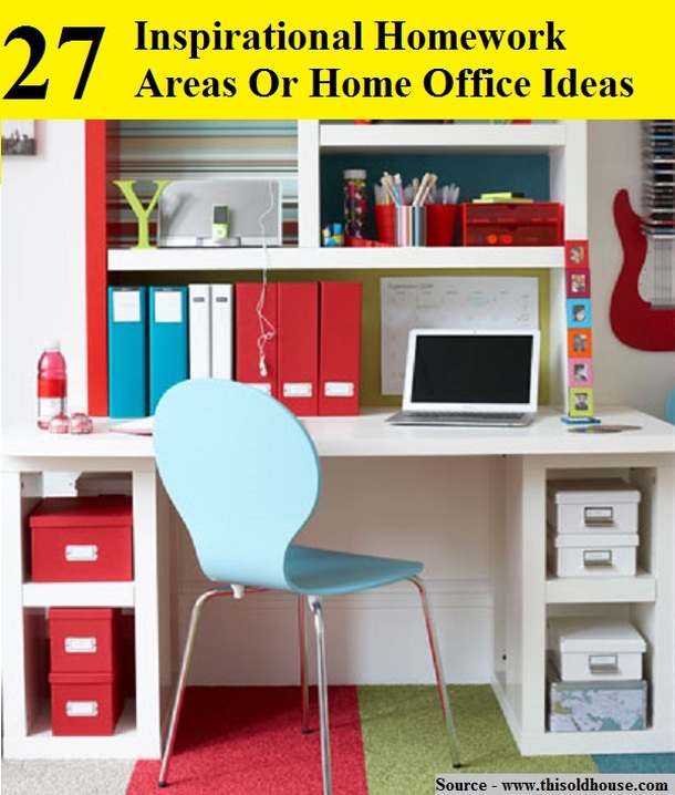 27 Inspirational Homework Areas Or Home Office Ideas