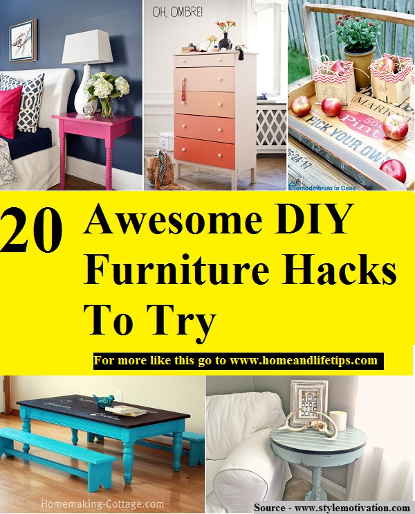 20 Awesome DIY Furniture Hacks To Try