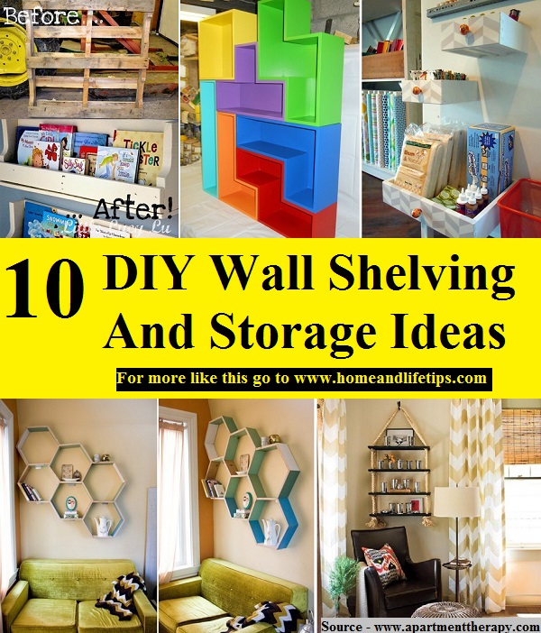 10 DIY Wall Shelving And Storage Ideas