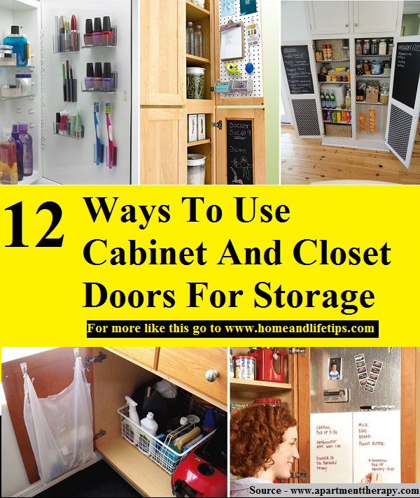 12 Ways To Use Cabinet And Closet Doors For Storage