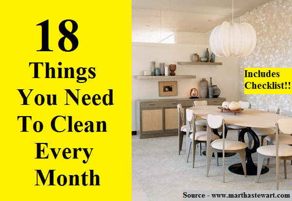 18 Things You Need To Clean Every Month