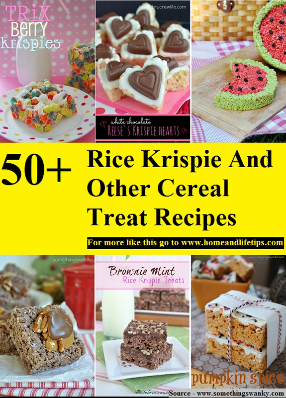 50+ Rice Krispie And Other Cereal Treat Recipes
