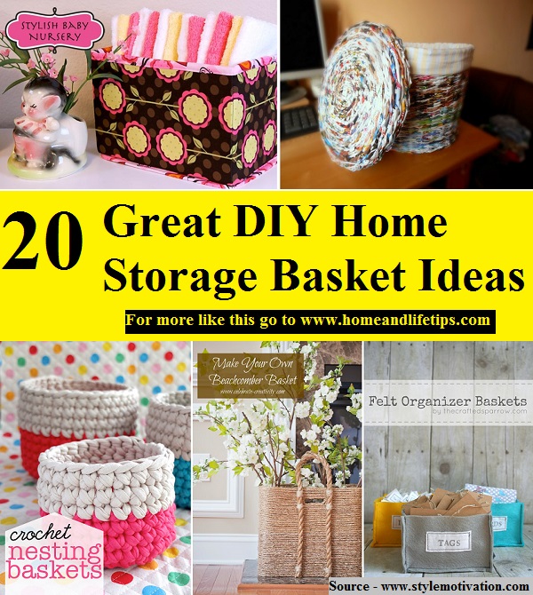 20 Great DIY Home Storage Basket Ideas