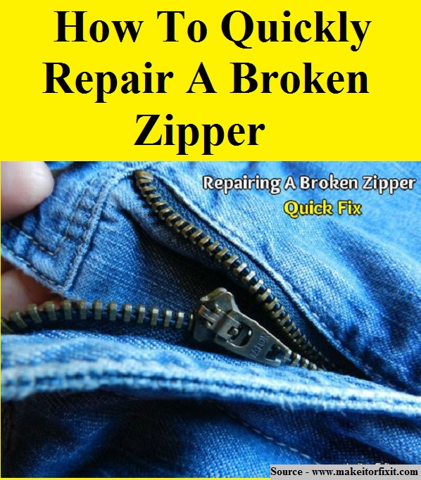 How To Quickly Repair A Broken Zipper