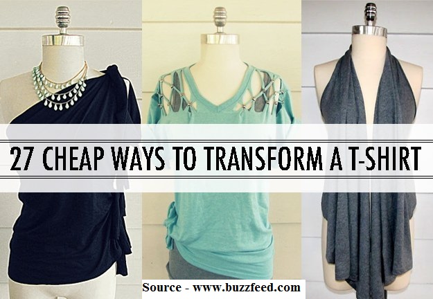 27 Cheap Ways To Transform A T-Shirt