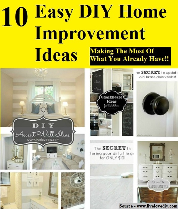 10 Easy DIY Home Improvement Ideas  HOME and LIFE TIPS
