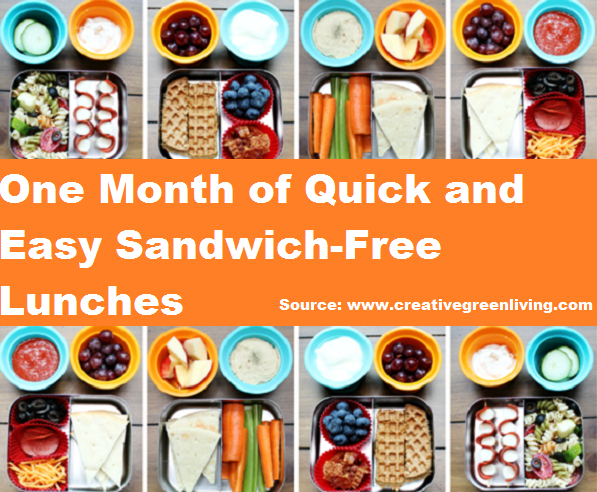 One Month of Quick and Easy Sandwich Free Lunches