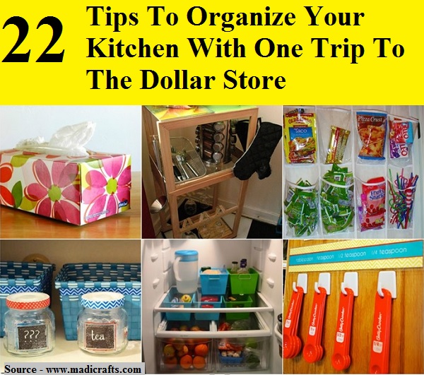 22 Tips To Organize Your Kitchen With One Trip To The Dollar Store